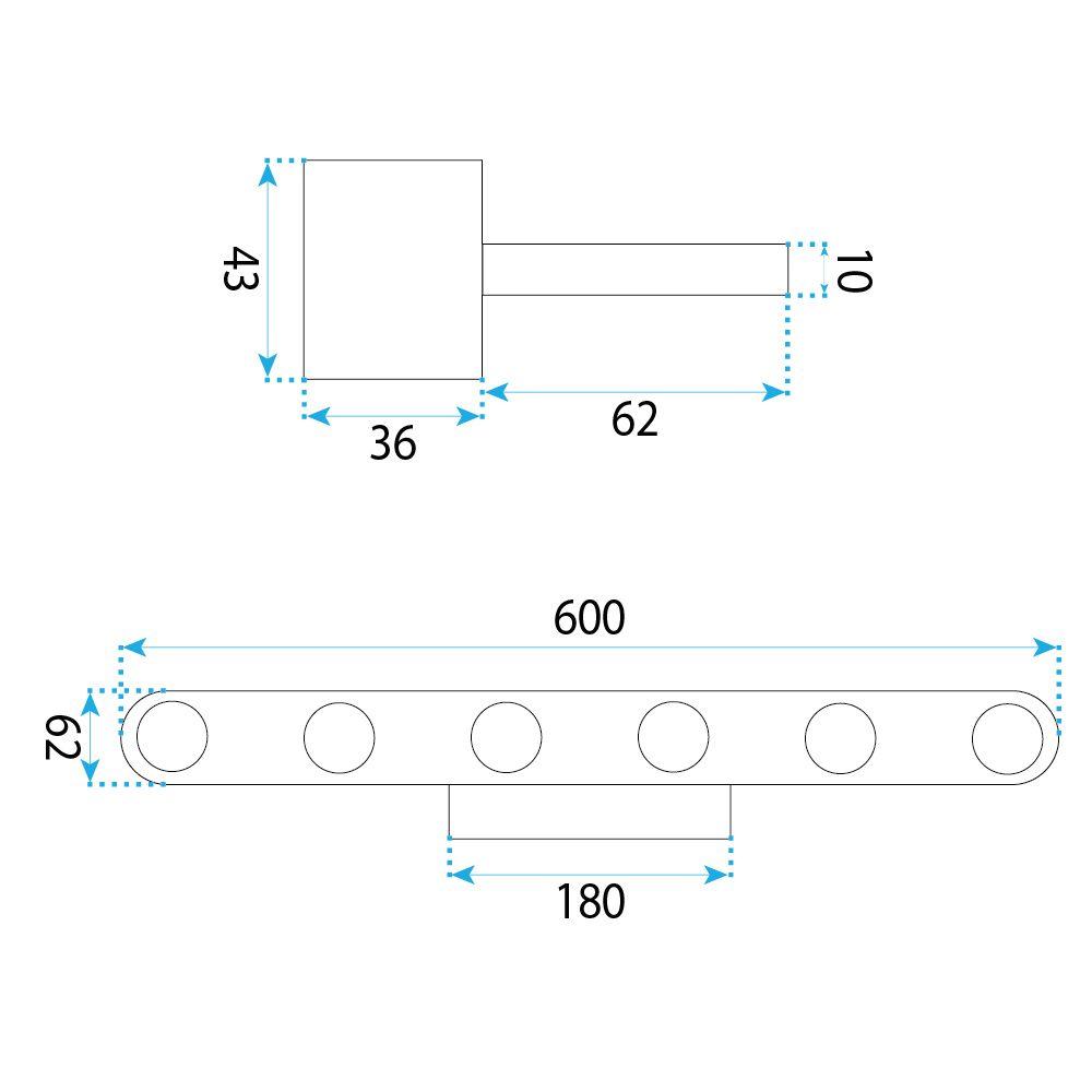Badrum vägg LED-lampa SWE056-W CHROME