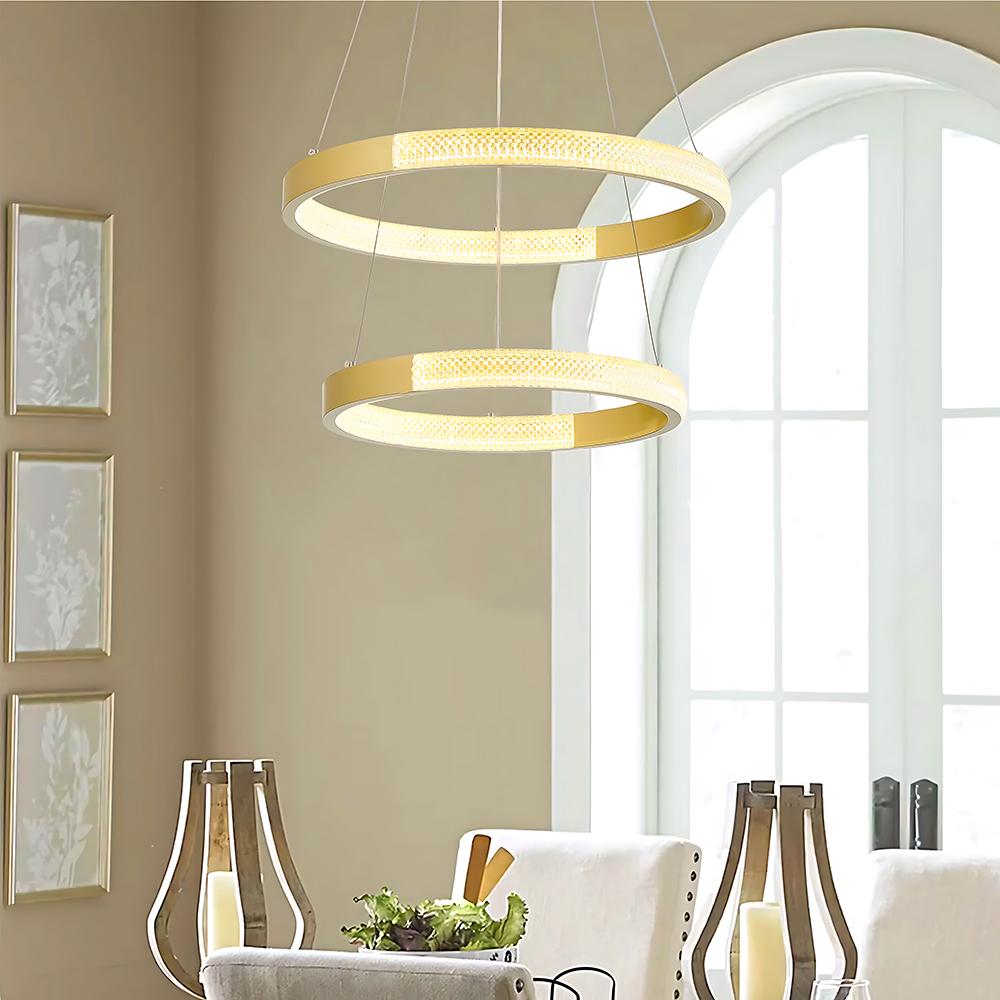 TAKLAMPA HÄNGANDE KRISTALL LED LHJ044-CP2 GULD