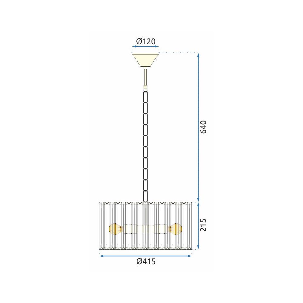 Kristalltaklampa APP1157-5CP
