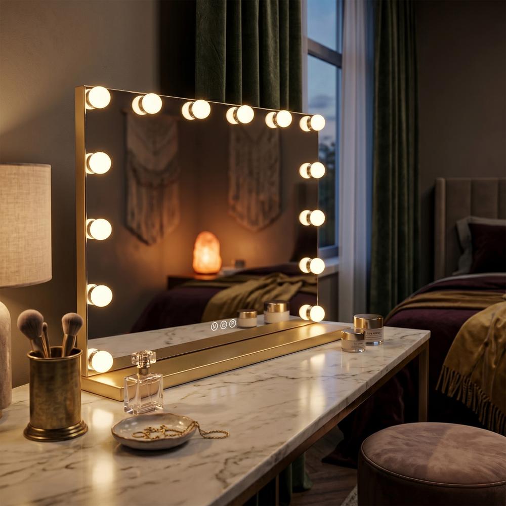 Spegel LED Hollywood L.Gold