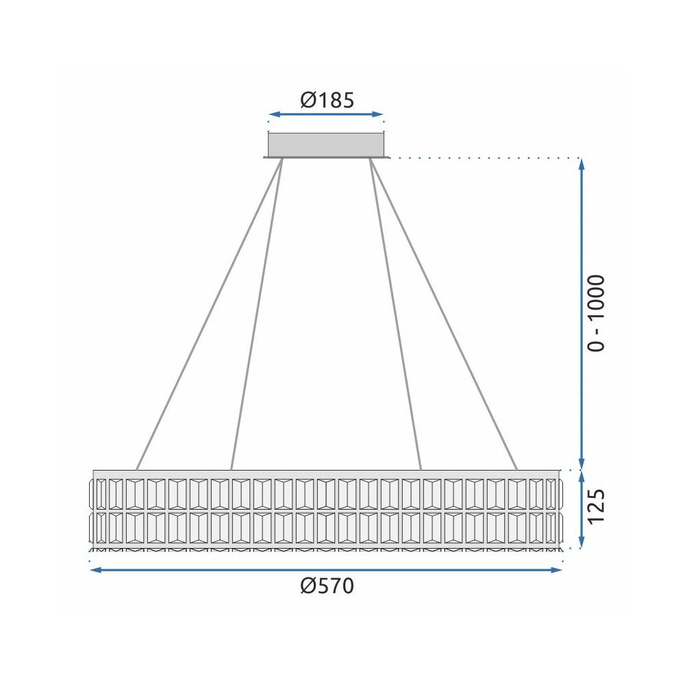 HÄNGANDE TAKLAMPA LED APP1568-CP Guld 60 cm