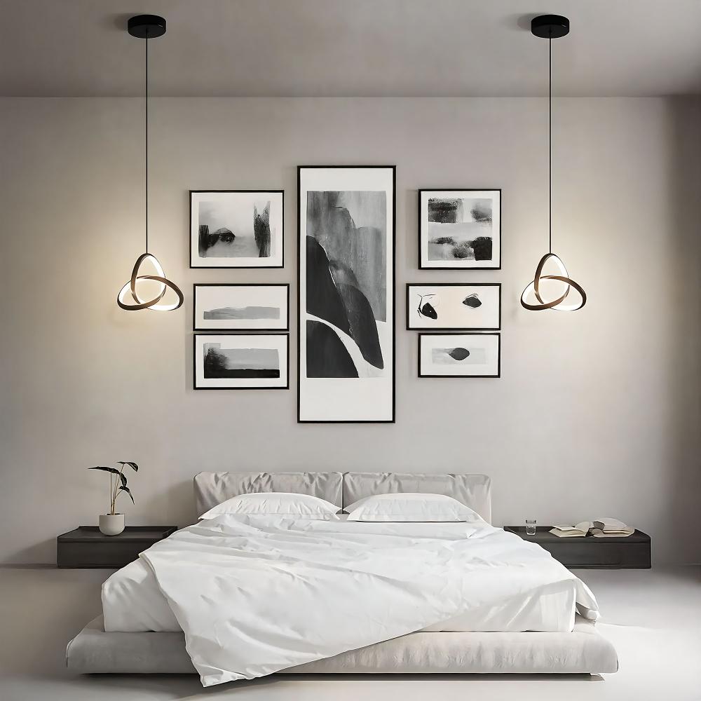 TAKLAMPA HÄNGANDE LED APP1784-CP SVART