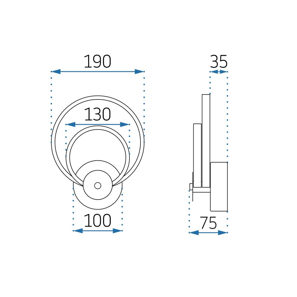 Lampa APP1042-W Black MATTE