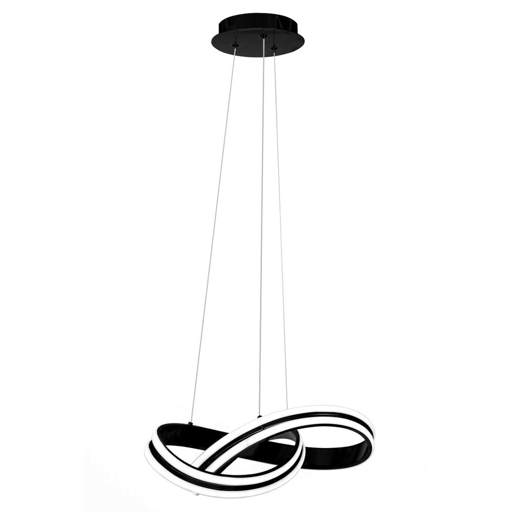 Modern taklampa LED + FJÄRRKONTROLL APP817-CP Svart