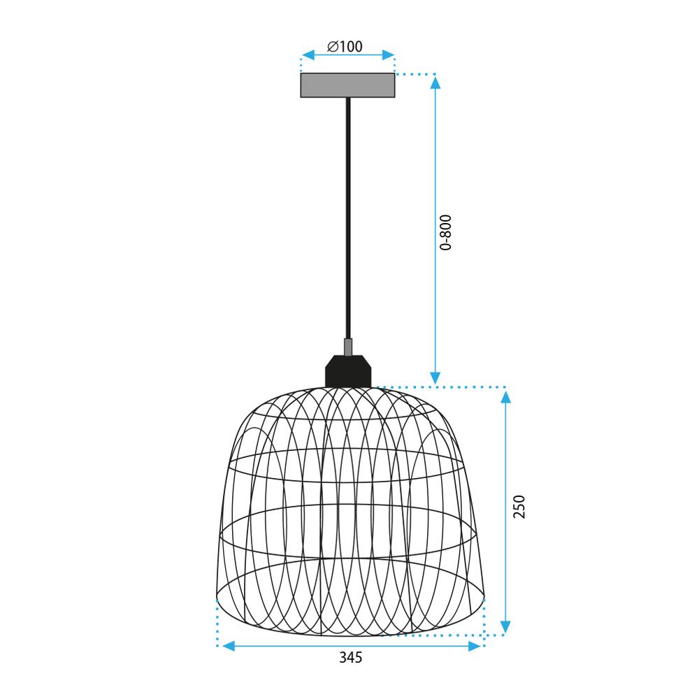 HÄNGANDE TAKLAMPA NATURAL BOHO APP1351-1CP 30 cm