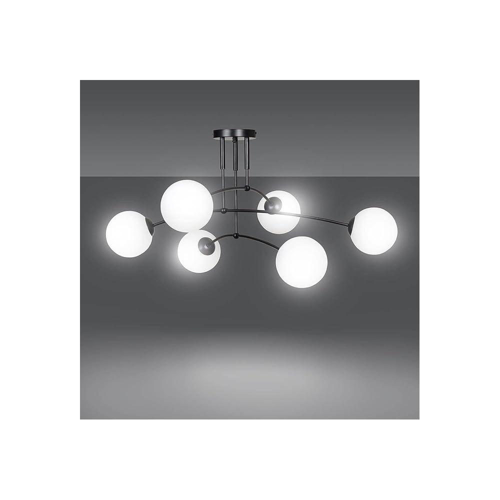 HÄNGLAMPA TAKLAMPA SVART MATT APP1576-6C