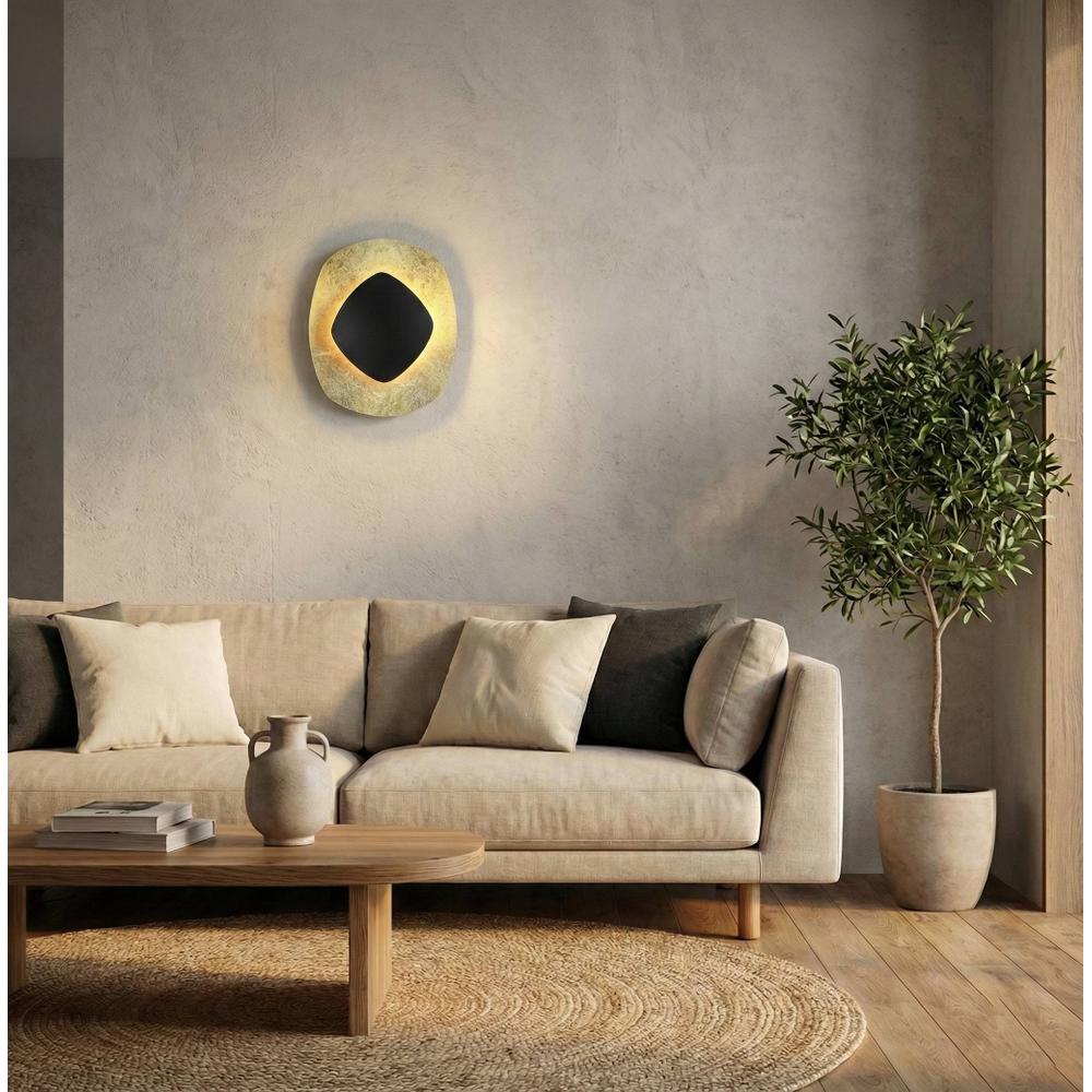 VÄGGLAMPA VÄGGLYKTA APP1270 SVART/GULD
