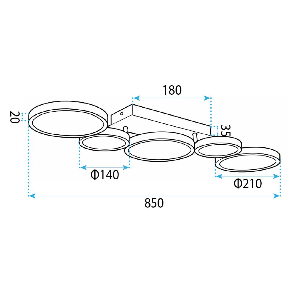 Taklampa LED APP1913-C Black
