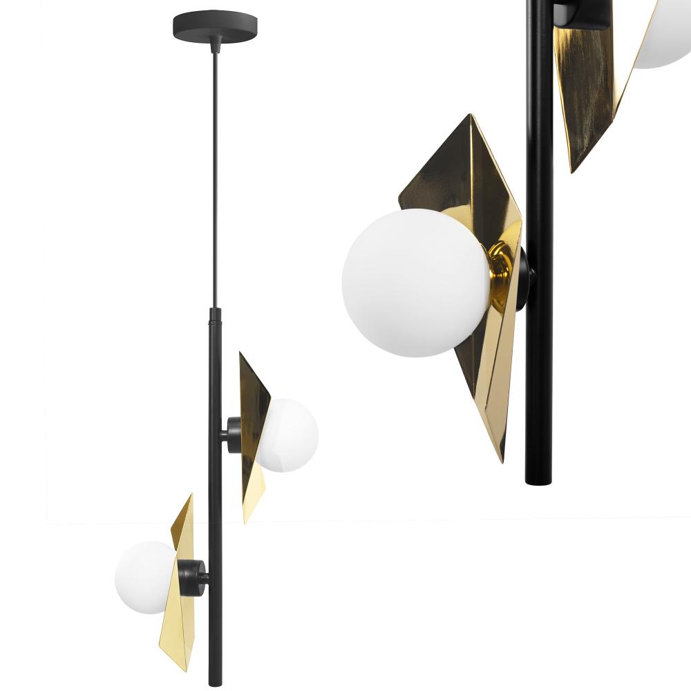 HÄNGENDE TAKLAMPA APP1410-CP SVART/GULD