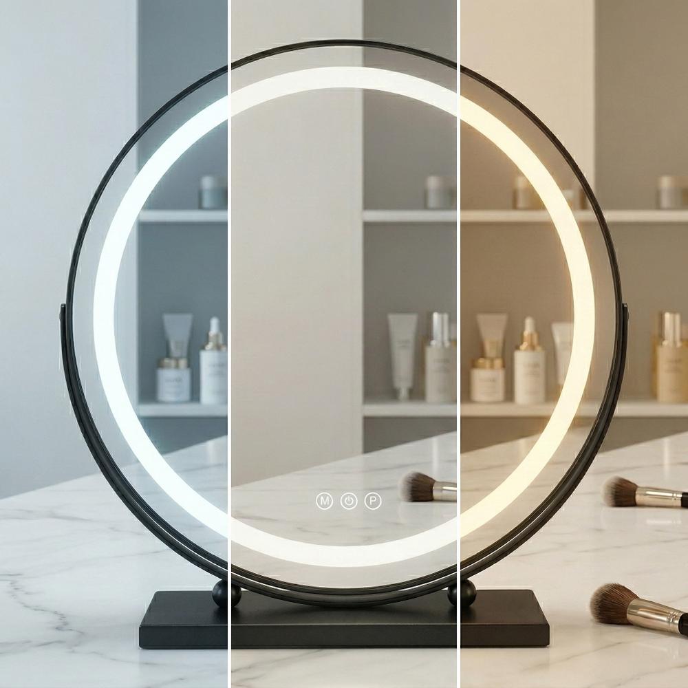 Spegel LED MAKE-UP Svart 50 cm