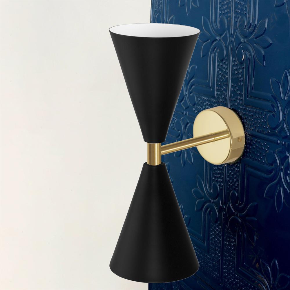 VÄGGLAMPA VÄGGSPIOT APP1140-2W Svart-guld