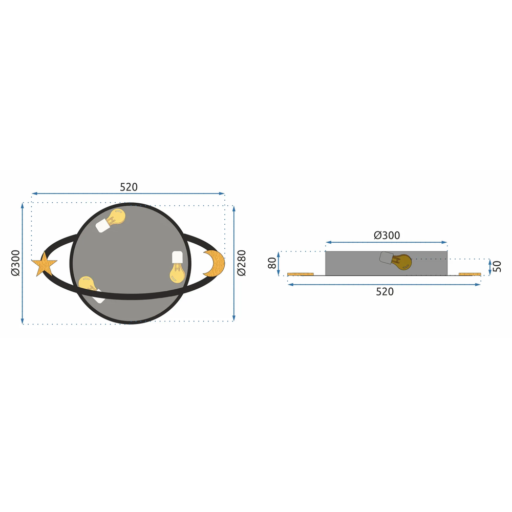 Takplafond Moon APP865-C Vit