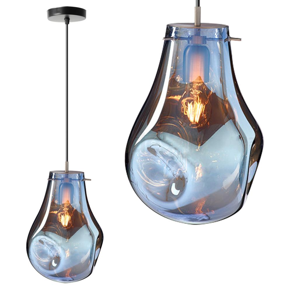 Taklampa Hängande Glas APP327-1CP BLÅ