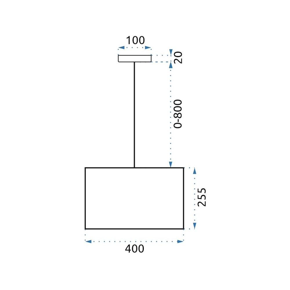 Hänglampa 40 cm APP620-1CP Svart