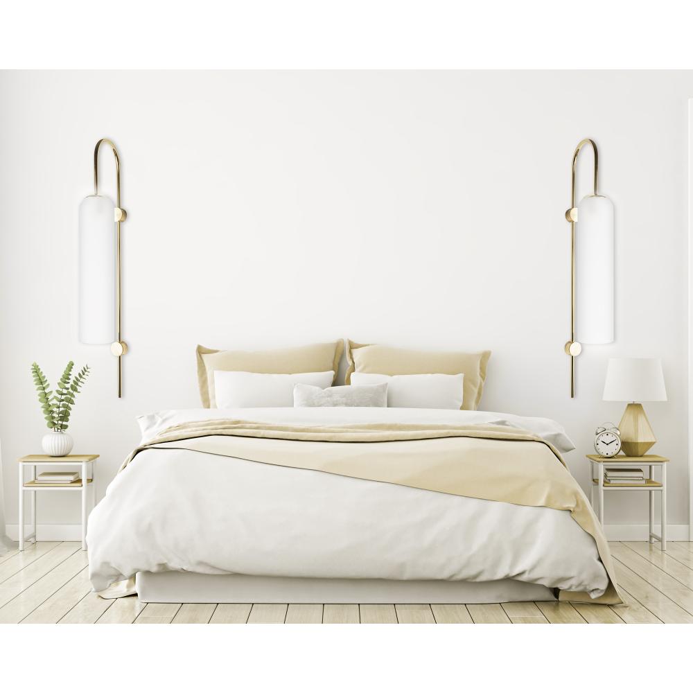 Vägglampa Väggarmatur Glas APP664-1W Guld