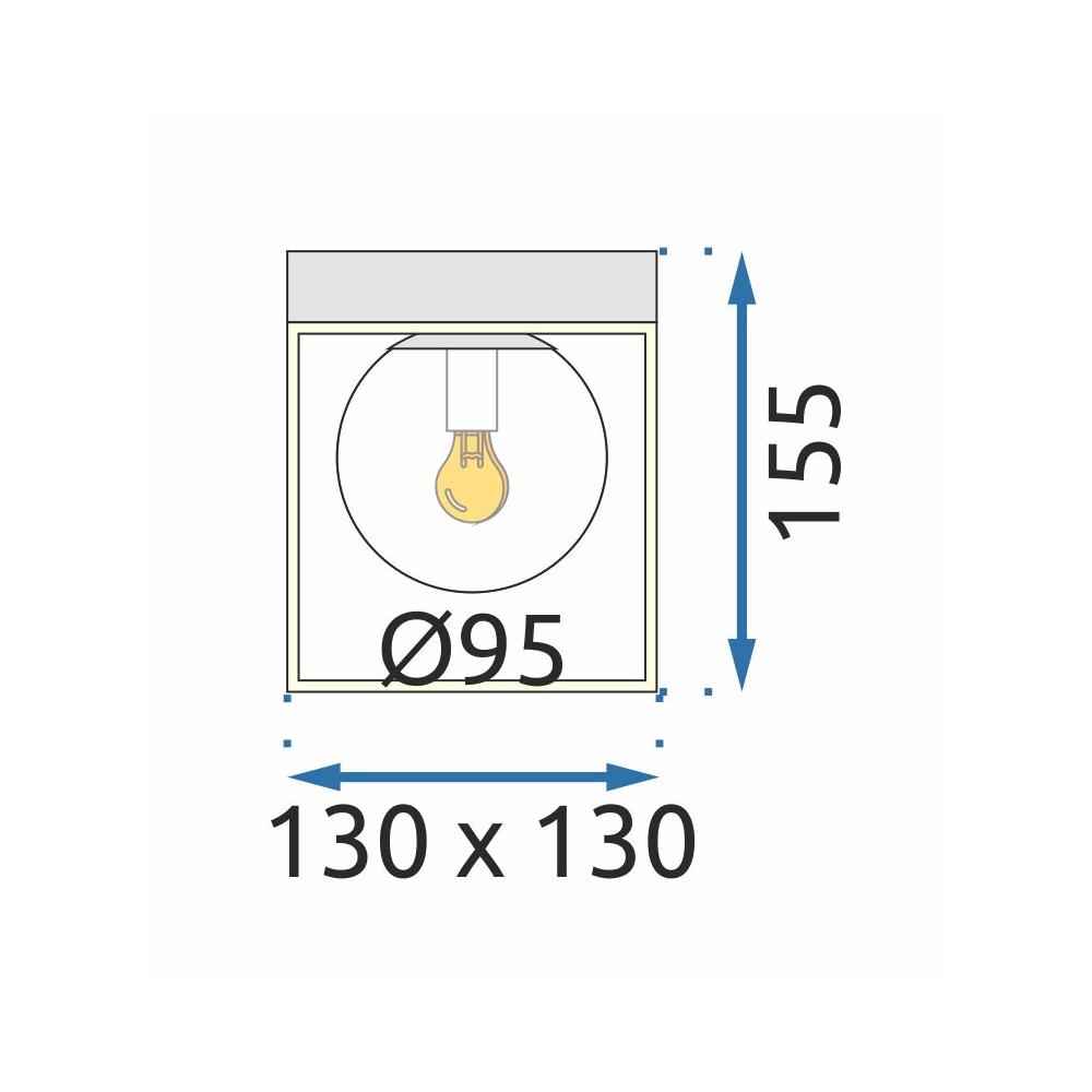 Taklampa plafond APP1166-1C Guld Vit
