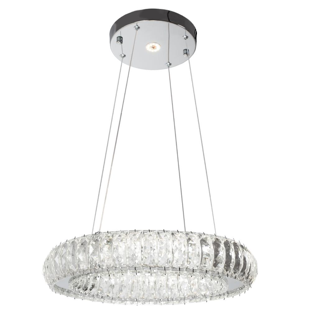 Kristalltaklampa LED APP1040-CP + fjärrkontroll