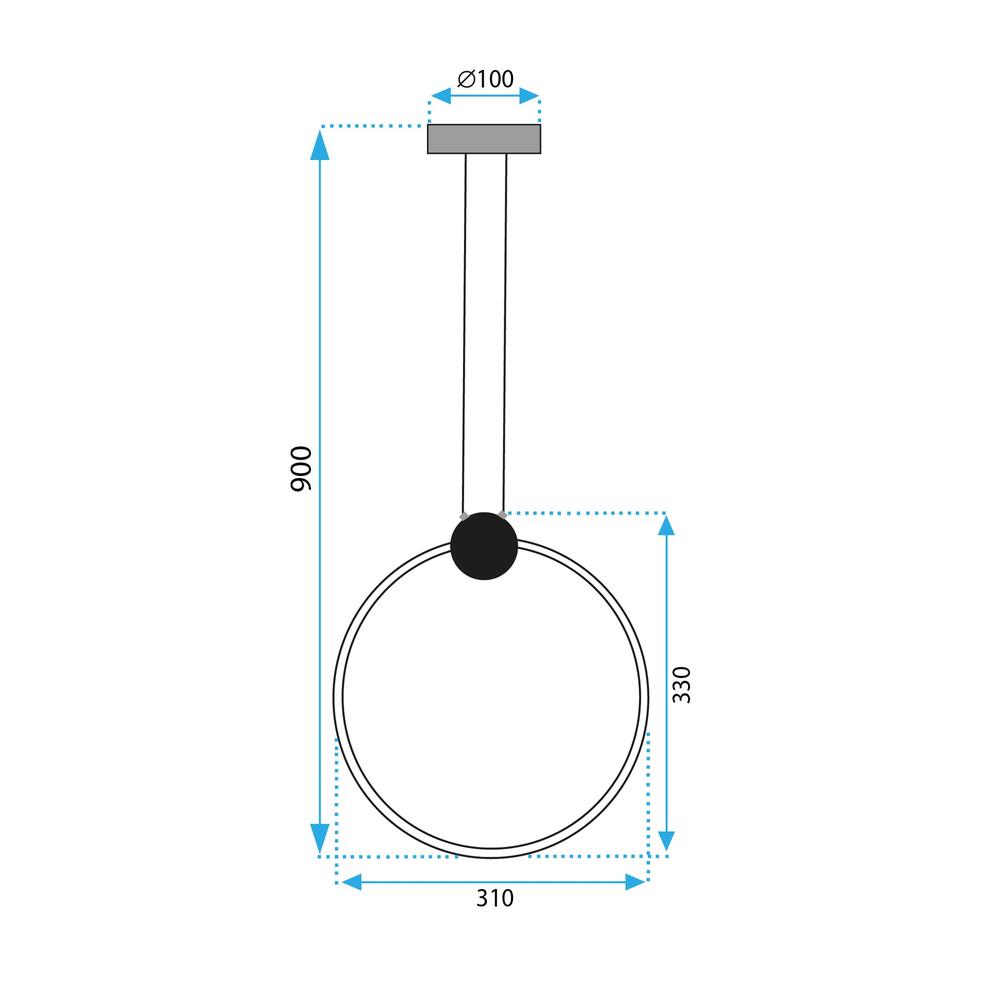 TAKLAMPA HÄNGANDE LED APP1394-CP OLD GOLD 30 cm