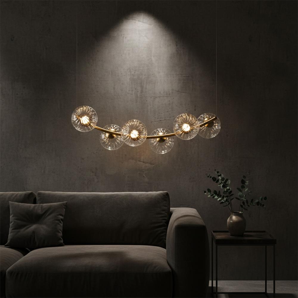 HÄNGENDE TAKLAMPA G133-6CP Guld