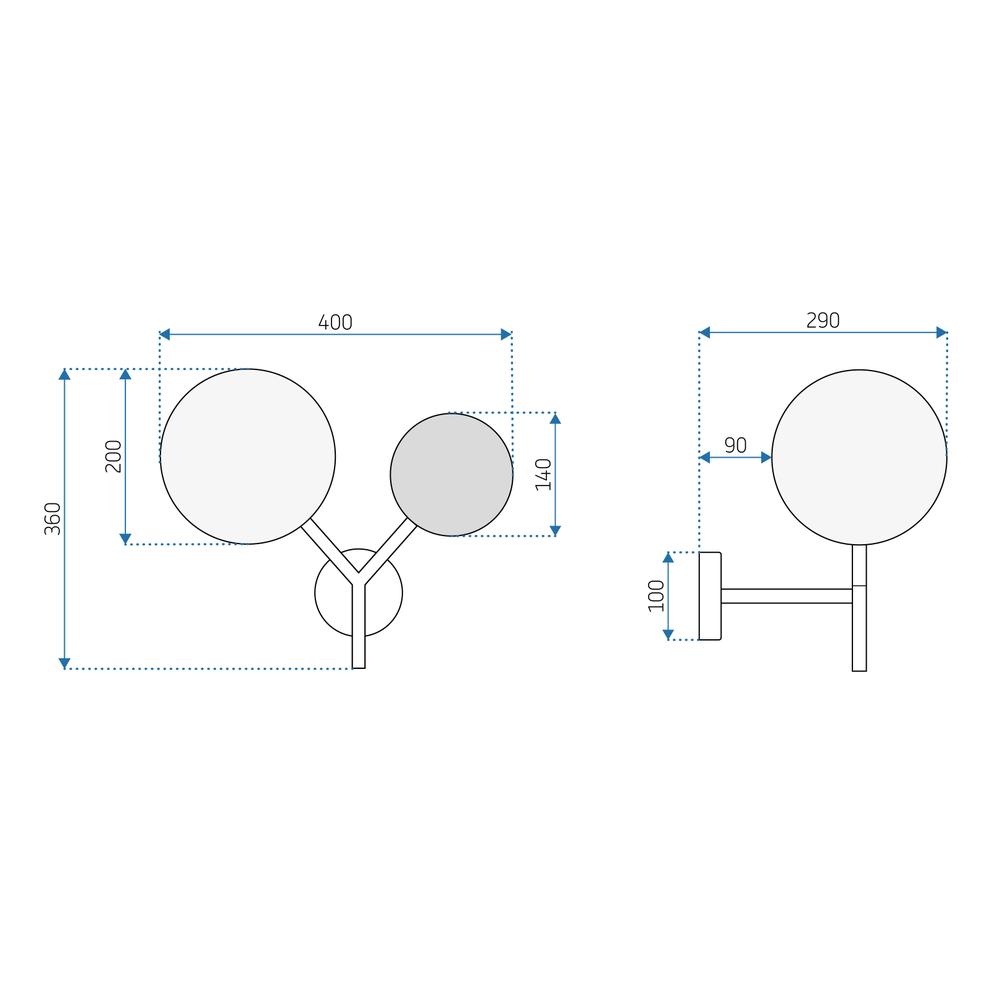 Vägglampa APP1012-2W
