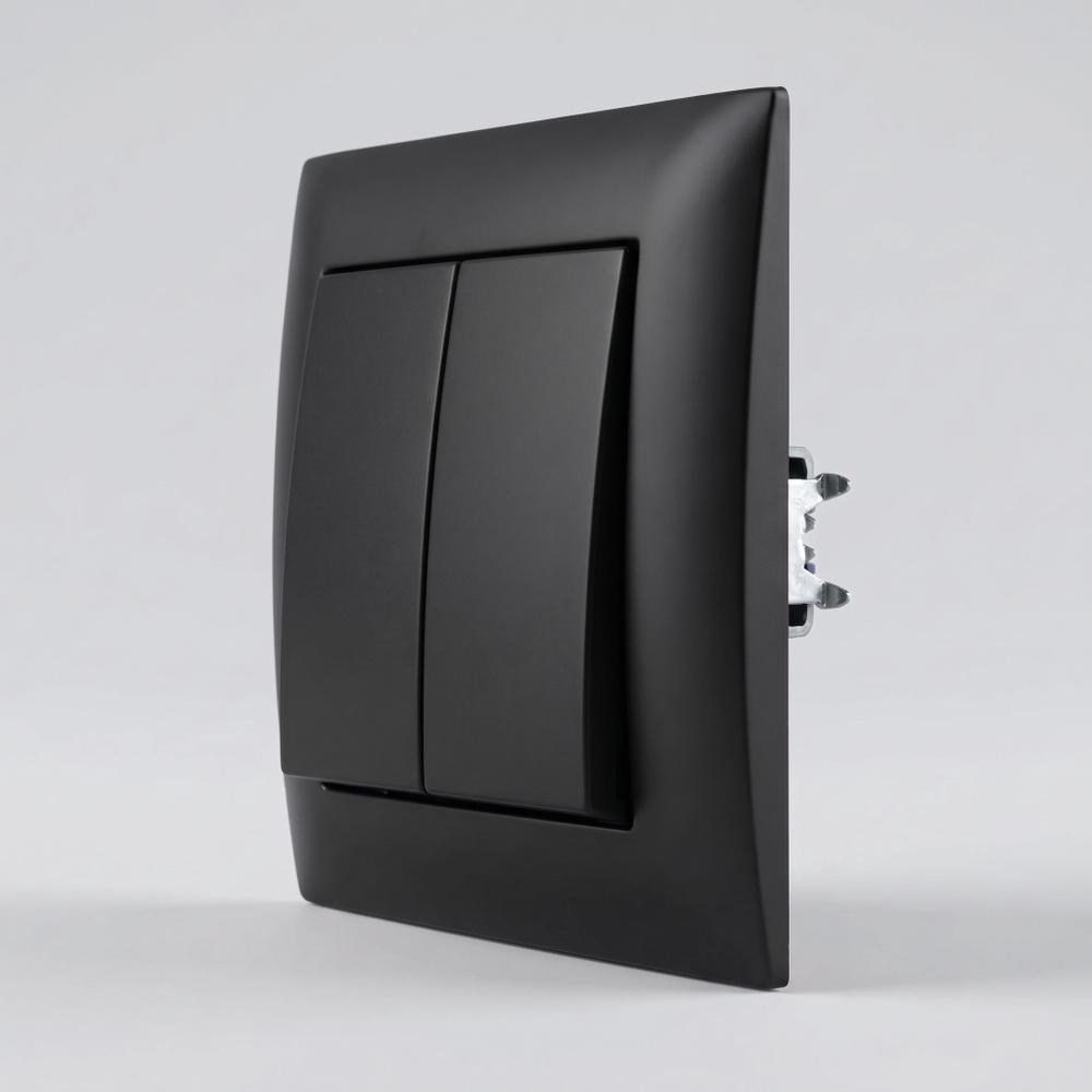 Interruptor Doble OSTE JNH007-W BLACK