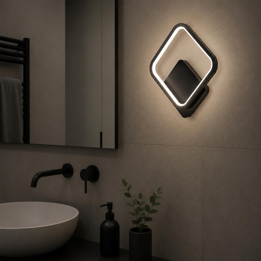 LED vägglampa LHJ122-W Svart