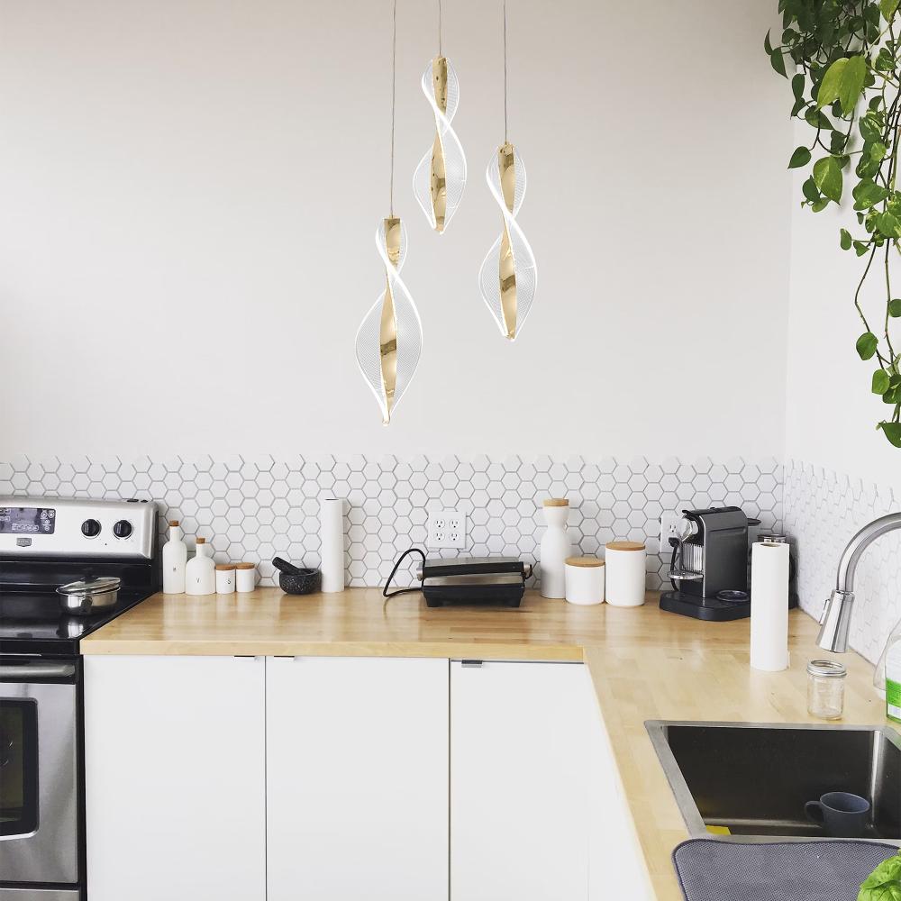 HÄNGLAMPA LED G028-3CP GULD