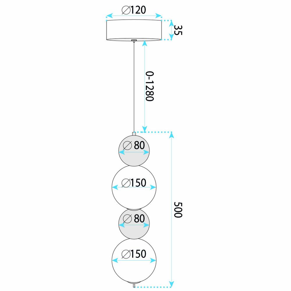 LED taklampa pendel LHJ116-2CP borstat guld