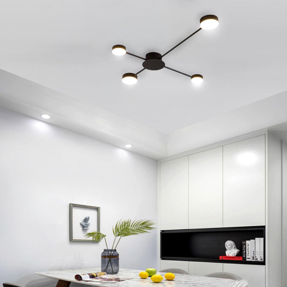 TAKLAMPA 4-ARMAD LED APP519-4C Svart