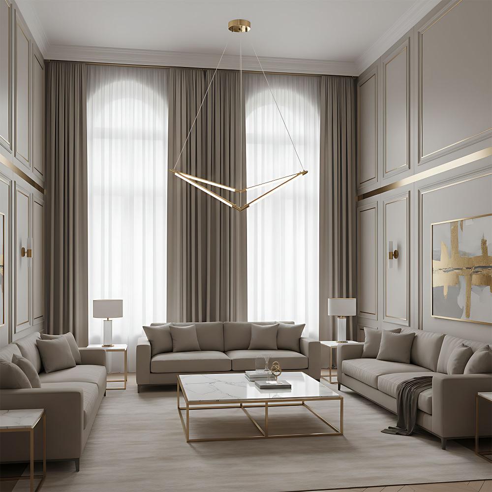 LED pendellampa APP1776-CP Borstad Guld