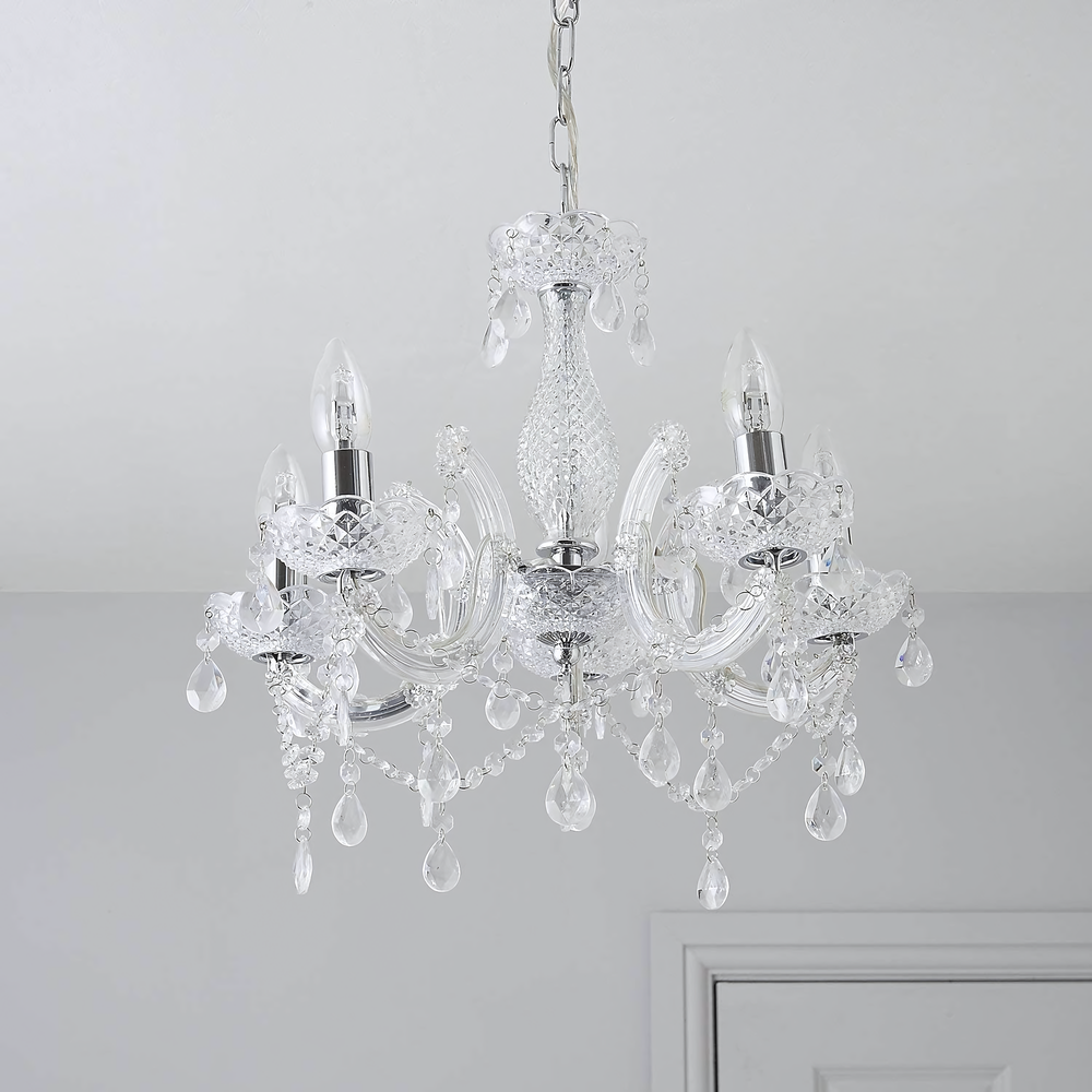 HÄNGANDE TAKLAMPA EBT004-5CP TRANSPARENT