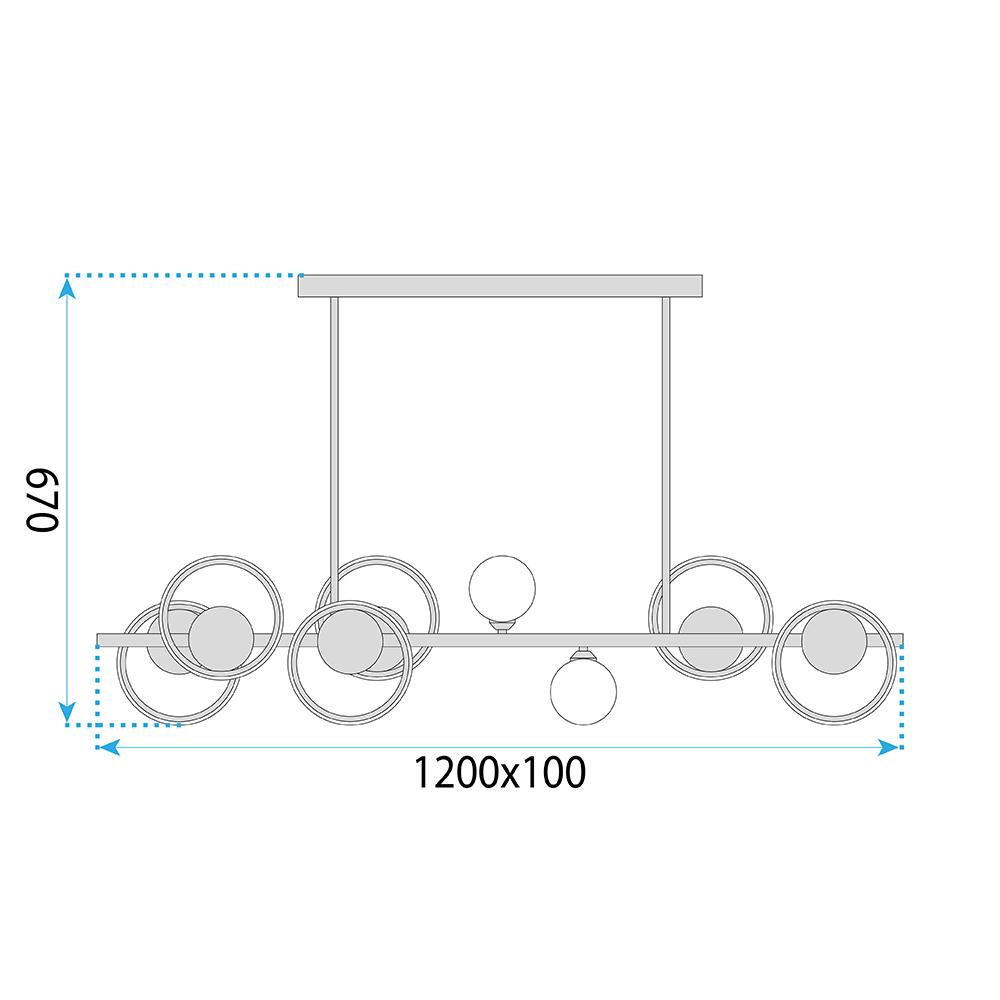 APP1199-CP Candeeiro de teto LED preto