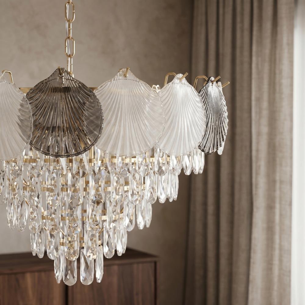 Kristall-pendellampa SWE084-CP 60cm GOLD