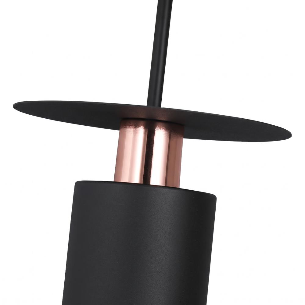 Lampa Wisząca APP1145-1CP Czarna Różowe Złoto