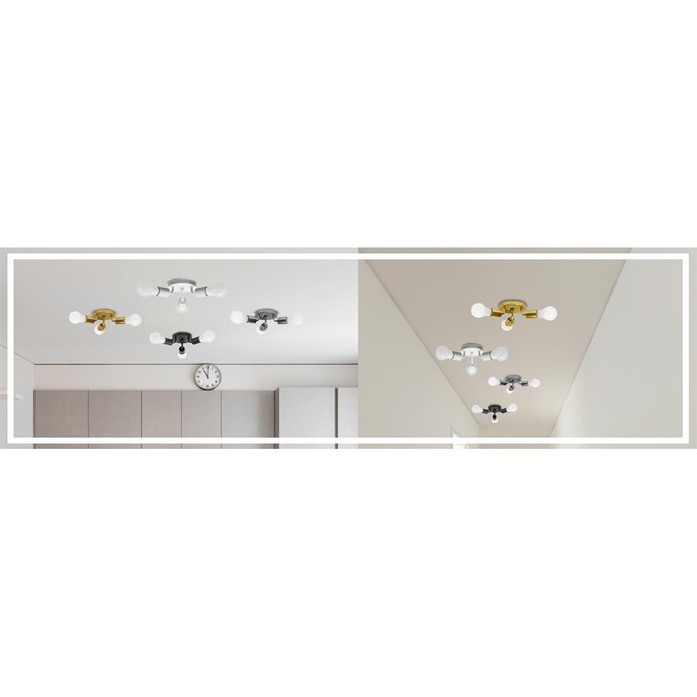 Trefaldig takplafond i metall APP704-3C guld