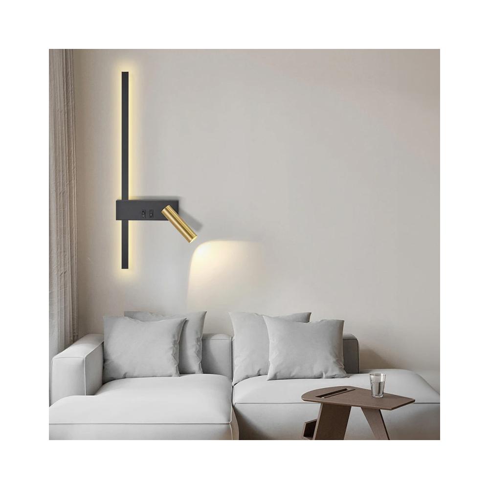 VÄGGLAMPA VÄGGLYKTA APP1439-2-W VÄNSTER BLACK GOLD