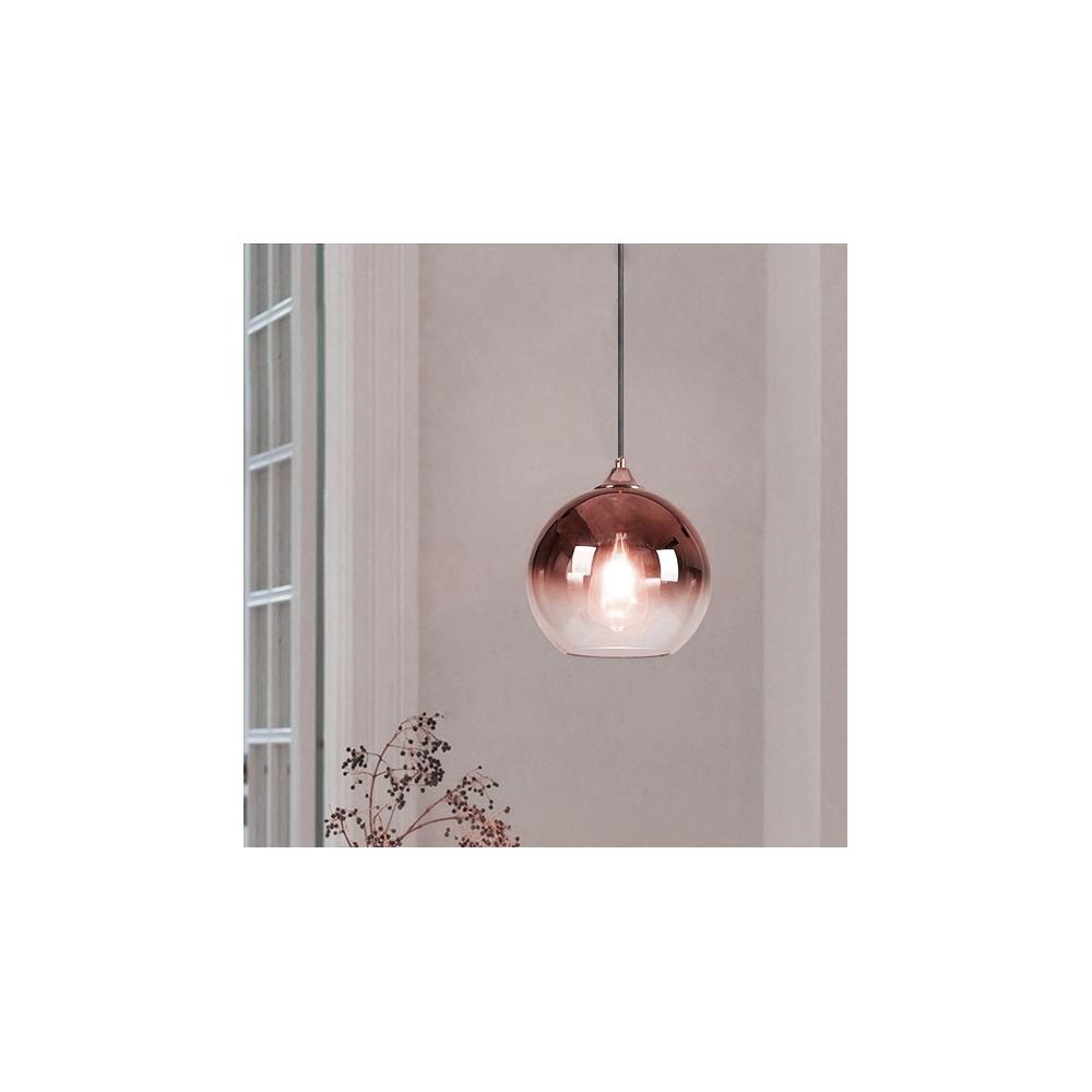 Glaspendellampa APP313-1CP Roséguld