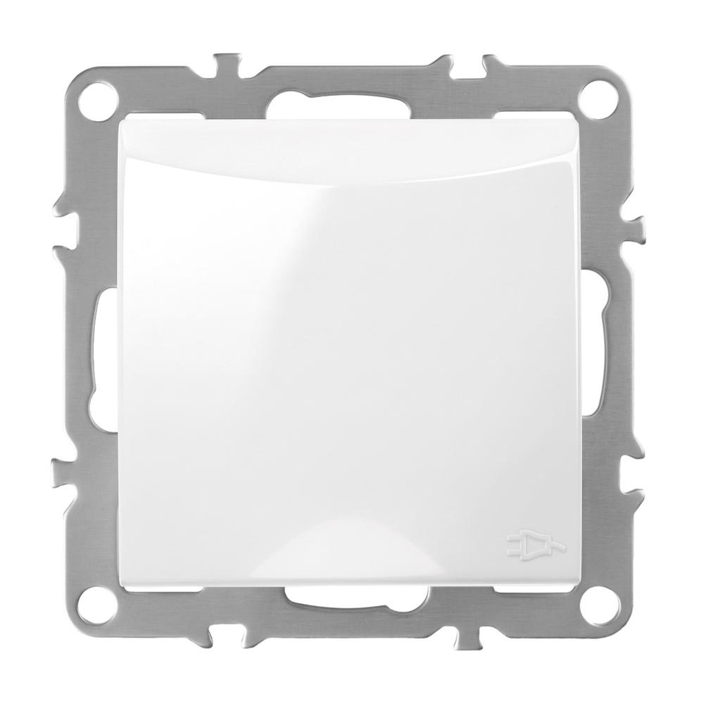 Vienvietīga rozete ar zemējumu un vāciņu OSTE JNH005-G White