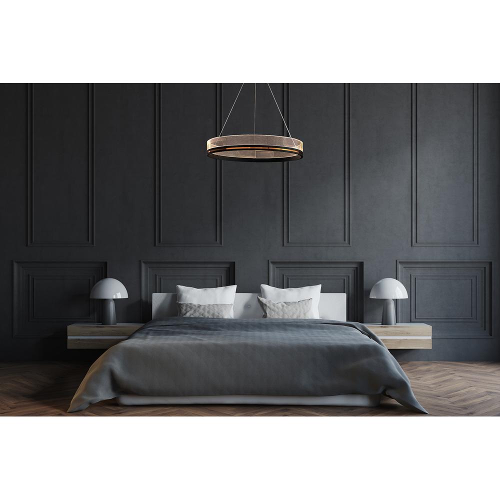 Hänglampa LED APP1192-CP Svart Guld