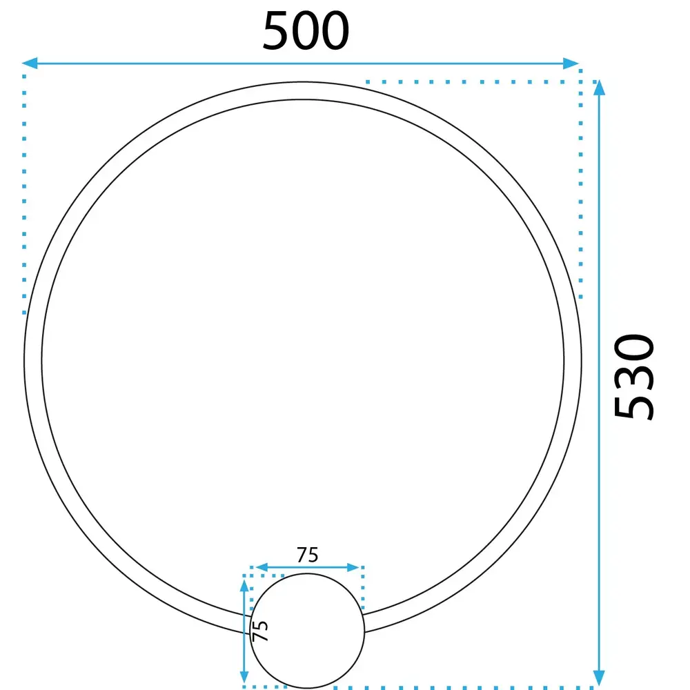 VÄGGLAMPA VÄGGLYS LED APP1389-CW SVART 50 cm
