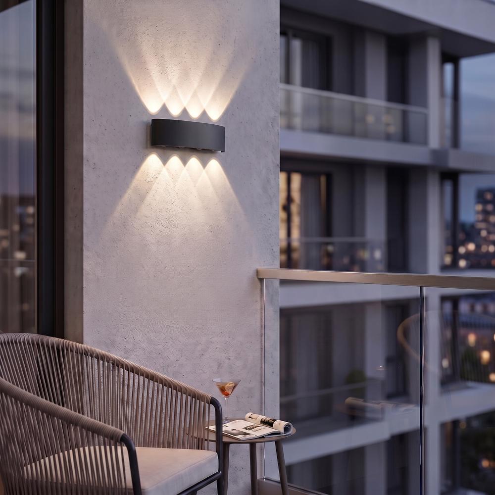 Homlokzati fali lámpa LED JNH041-8G Black