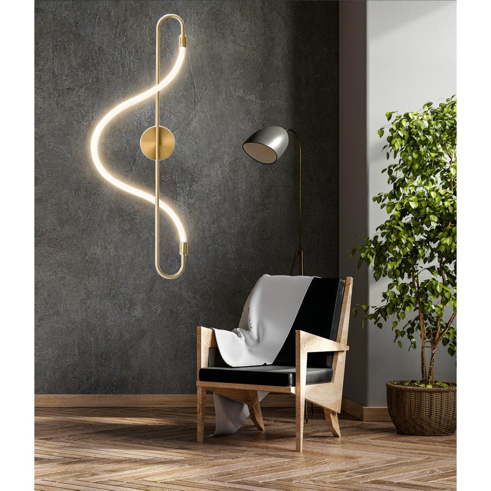 Vägglampa väggarmatur LED APP858-W Long Guld