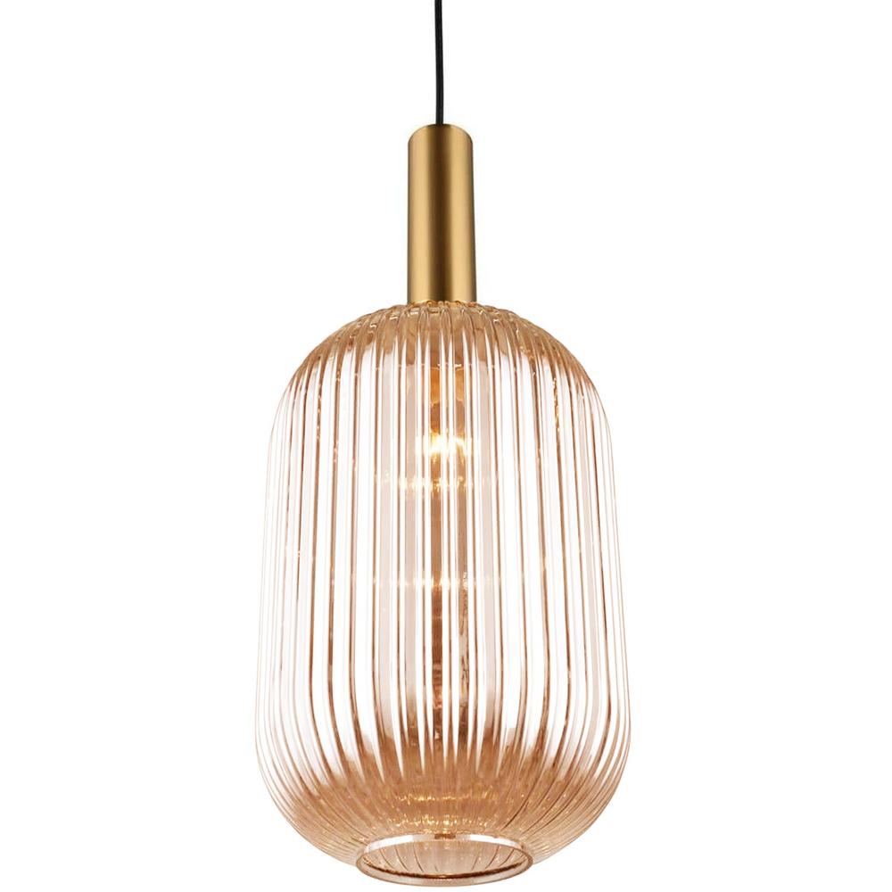 Glaspendellampa i tak med APP458-1CP Orange