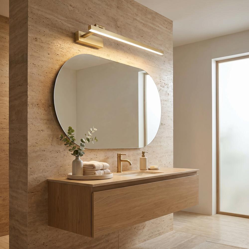 Badrum vägg LED-lampa SWE032-1W 60cm BRUSH GOLD