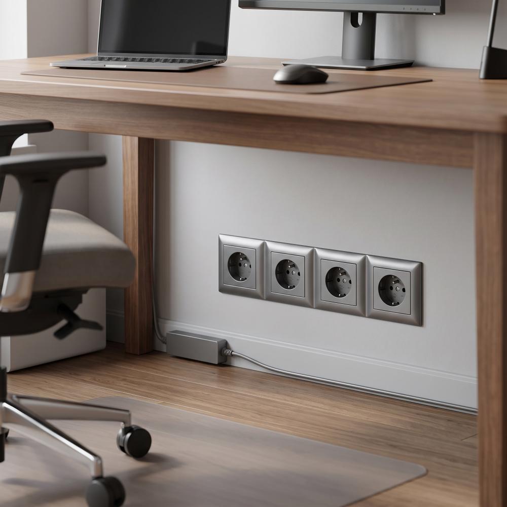 Cadre quadruple pour prises OSTE JNH016-4F Grey