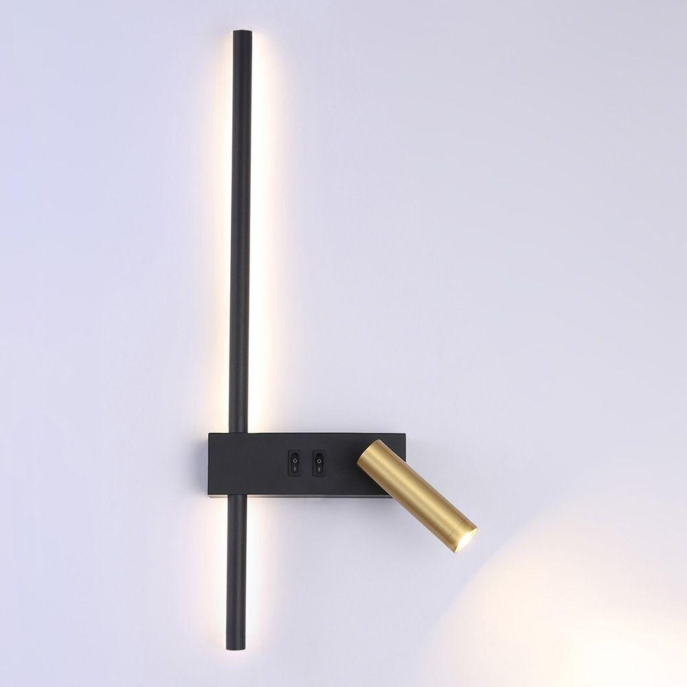 VÄGGLAMPA VÄGGLAMPA APP1439-W HÖGER BLACK GOLD