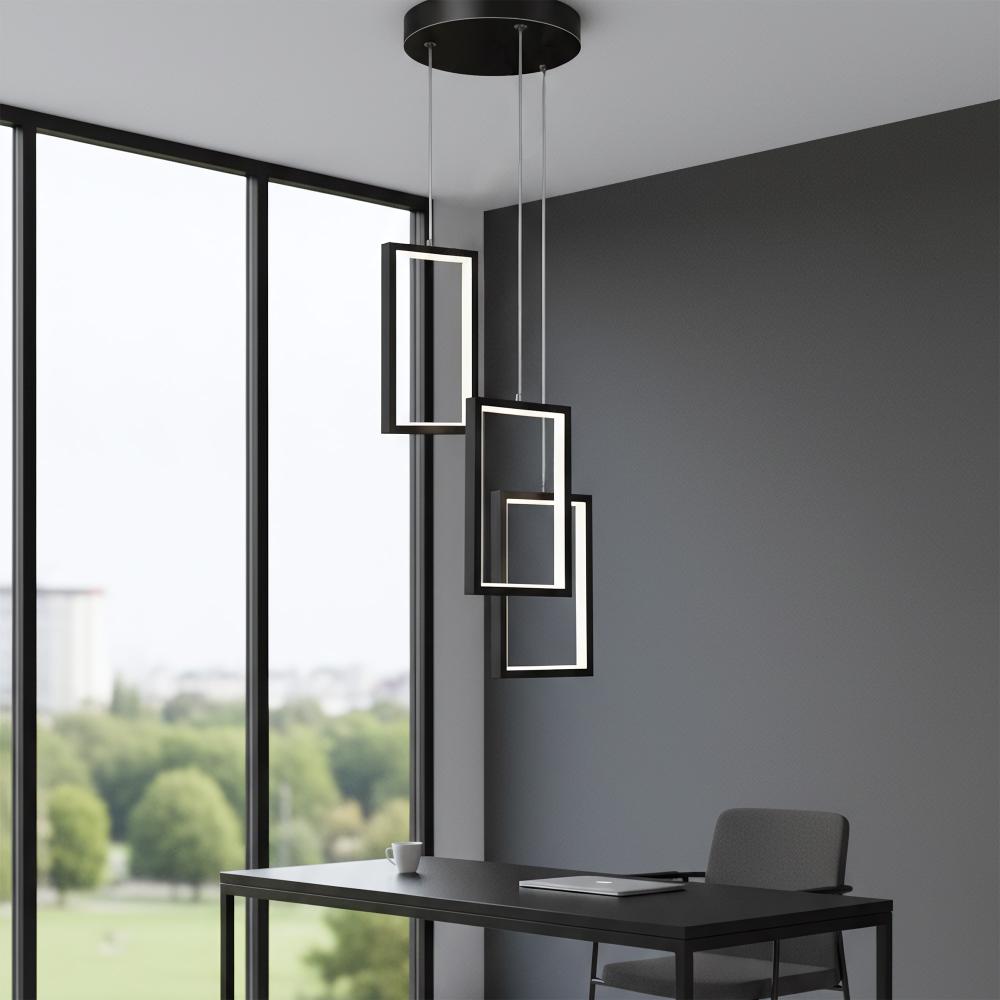 TAKLAMPA HÄNGENDE LED LHJ087-3CP SVART