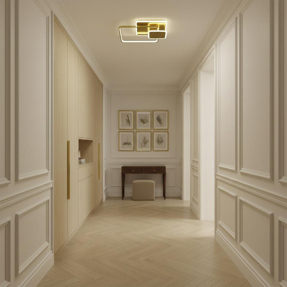 Taklampa APP1714-C LED-plafond Borstad Guld + fjärrkontroll