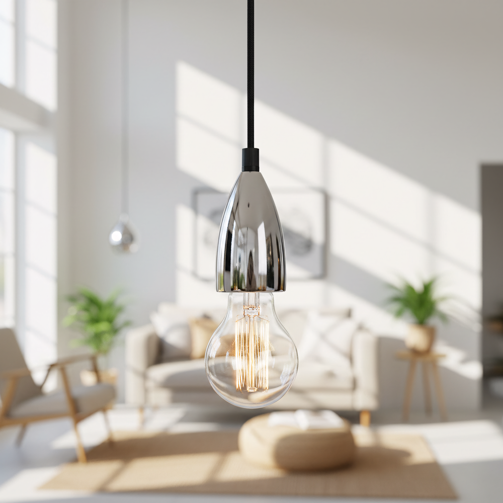 Taklampa Hängande Sockel APP358-1CP KROM