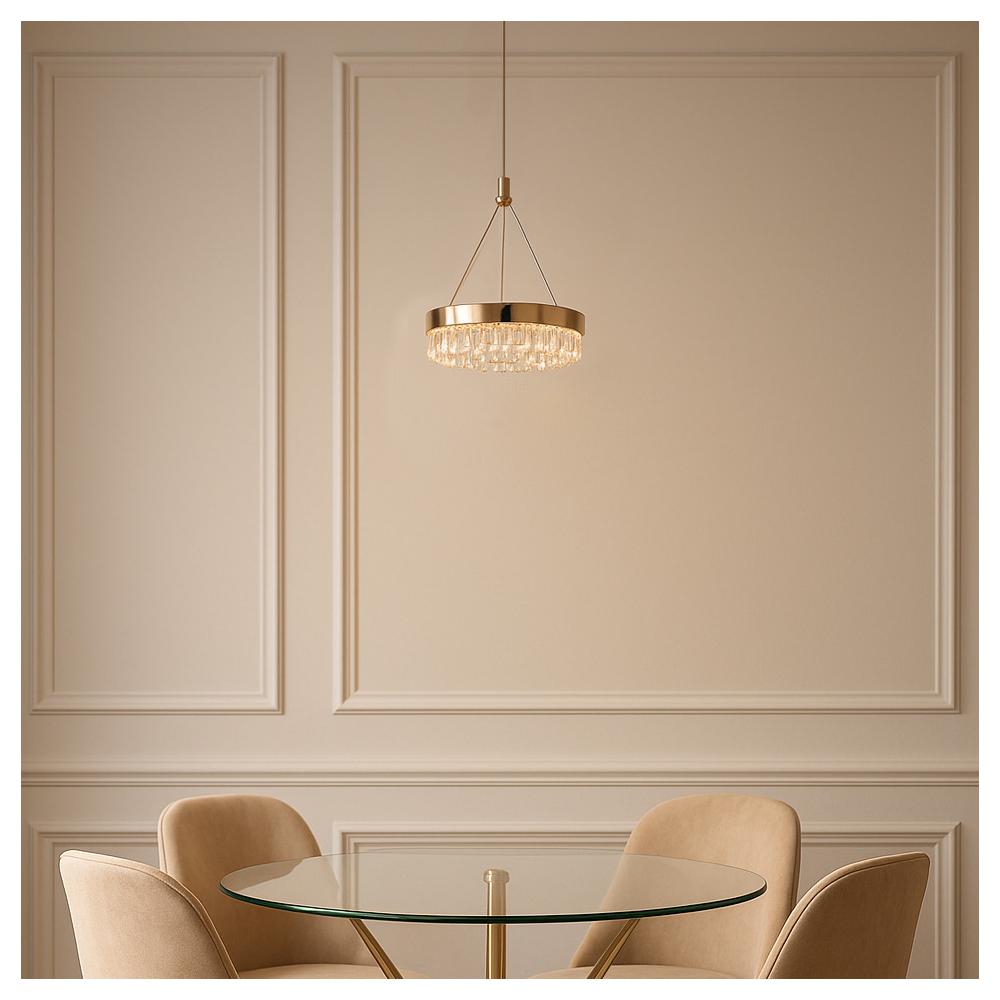 HÄNGLAMPA LED LHJ097-CP LJUS ROSÉGULD